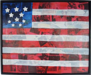 Mixed Media Flag 18" x 22"