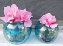 Two blue vases Elegant Shinny Blue Beauties