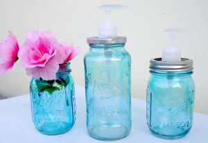 Colored mason jars