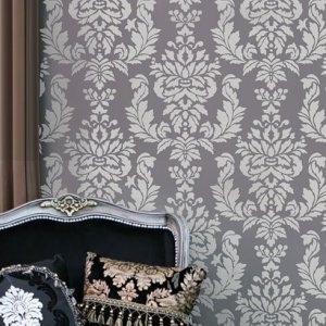 Damask Stencil Verde