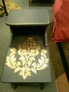 The Telephone Table redone in Elegant Black