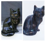Scary to Classy: Kitty get a make over with green Verdigris Patina