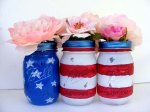 American Flag Mason Jars